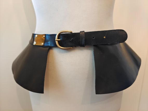 Extra Wide Black Real Leather Basque Belt by ASOS - Etsy