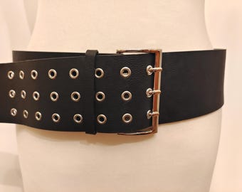 Wide Black Faux Leather Belt by Cropp