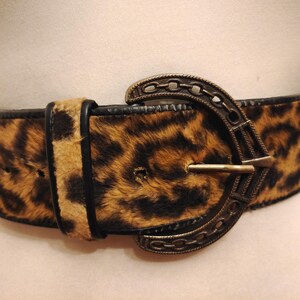 Wide Faux Leather Animal Fur 80 display picture 1