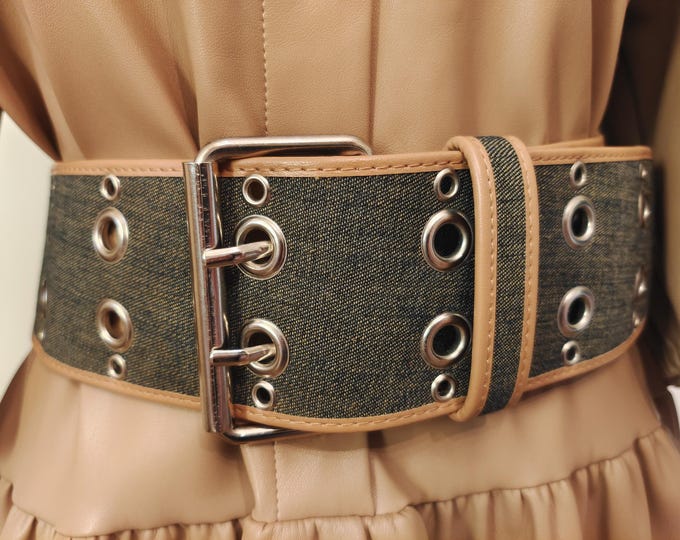 Wide Jeans Double Prong Belt by Terranova Made in Italy