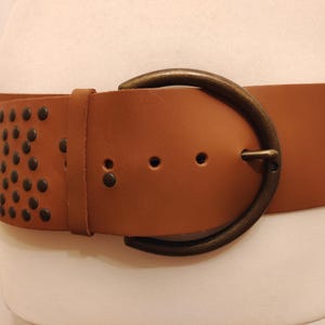 Cintura Pelle Donna Cintura Sottile In Vera Pelle Per Donna - Fibbia Argento, Marrone Scuro Cintura Elegante Marrone - Foto 8