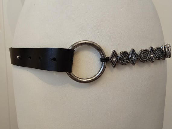 Waist Synthetic Leather Belt With Rich Metal Ornaments Made  display picture 3