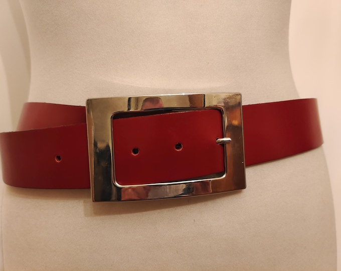 Regular Cognac Real Leather Belt by Anna Panni Venezia Made in Italy