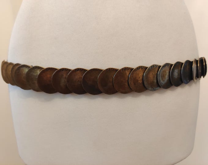 90's Vintage Metal Elastic Belt