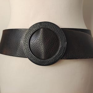 Wide Brown Real Leather Heavy Thick Belt by per Una Made in  display picture 2