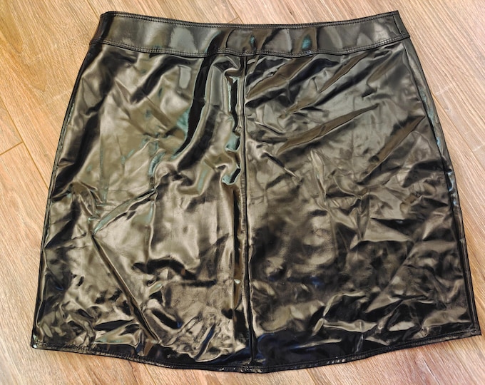 Black Faux Leather Skirt by Patrice Catanzaro France