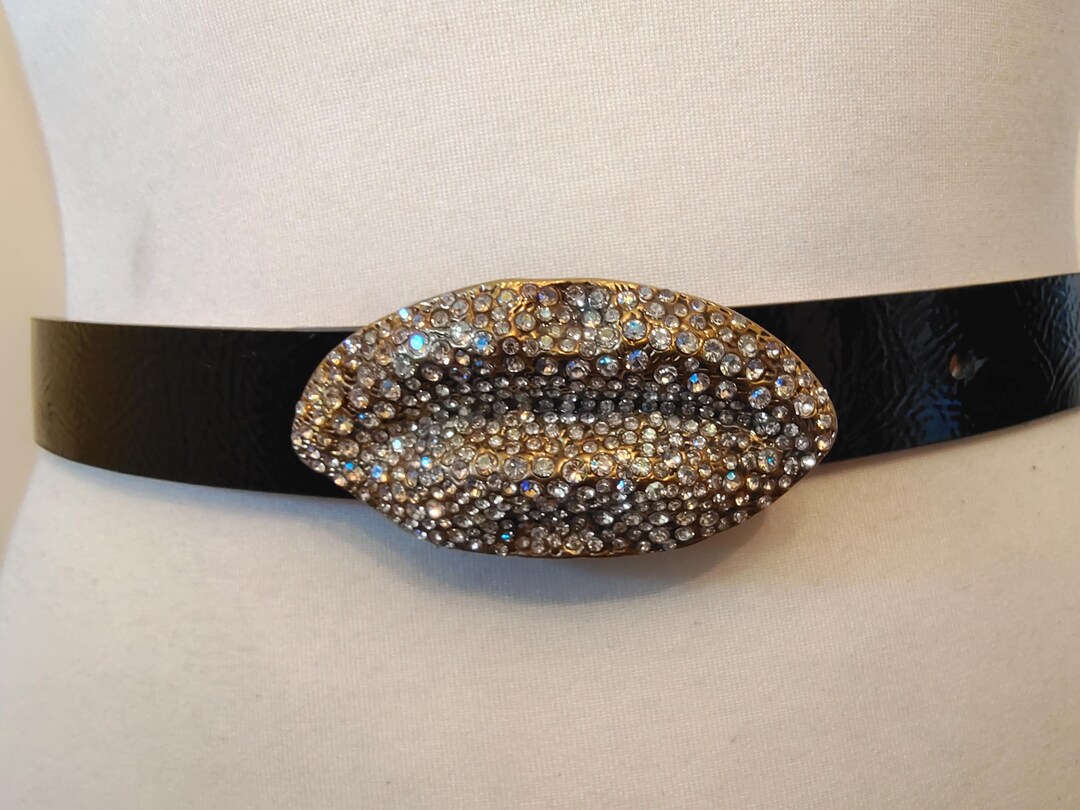 2715 Women\'s Rhinestones Embossed Leather Belt, Black ARIAT Women main image 4