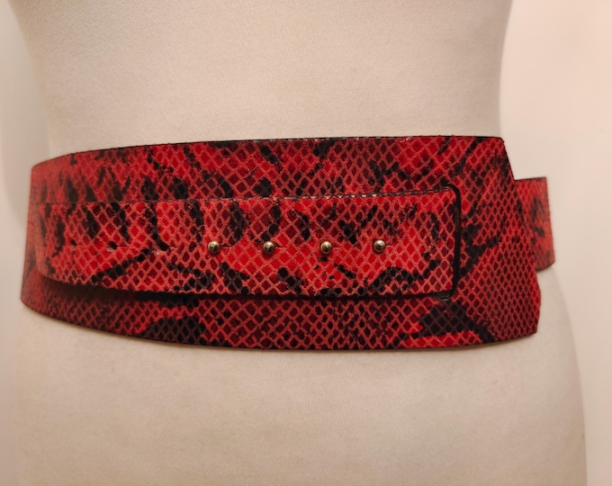 Wide Real Leather Belt by Merete Fonnesberg Made in Italy