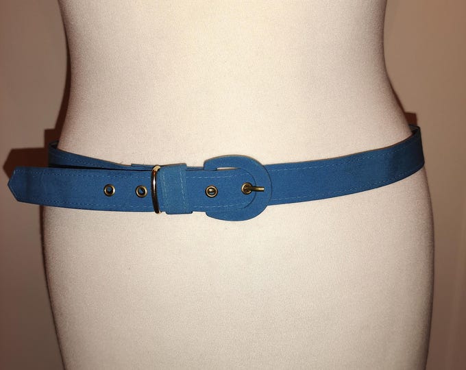 Forget-me-not Blue Vintage 80's Regular Belt by Astor Made in Germany