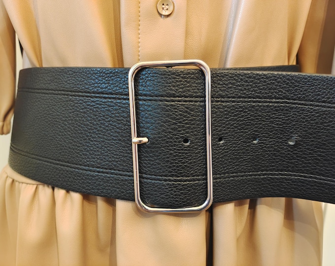 Wide Black Faux Leather Belt NA-KD