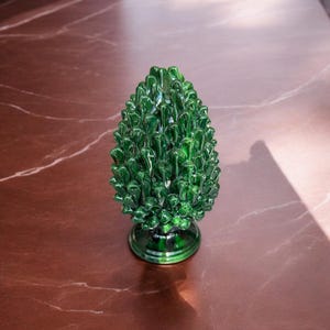Sicilian ceramic pine cone - entirely handmade in Italy - various colors - Pine Cone - h25- h30- h35- h40 cm