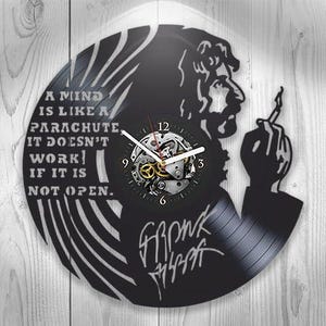 Frank Zappa Christmas Gift, Music Vinyl Record Clock, Bedroom Decor For Men, Office Wall Art, Musician Decoration, Gift For Father