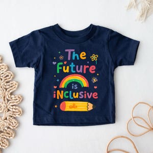 Rainbow Pride Toddler Shirt, Future is Inclusive Tee, LGBTQ Kids Outfit, Equality Shirt for Children