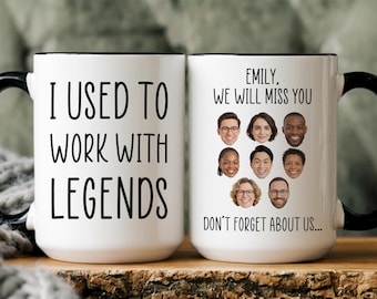 Custom Retirement Mug, Coworker Retirement Leaving Coffee Mug, Going Away Gift For Coworker, I Used To Work With Legend Mug, Retirement Gift