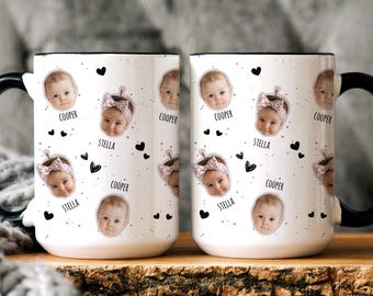 Personalized Photo Mug, Custom Coffee Mug, Custom Picture Mug, Baby Face Cup, Custom Baby Mug, Unique Photo Gift, Grandma Gift, Grandpa Gift