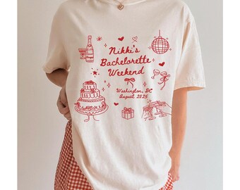 Bachelorette Weekend Shirt, Custom Nashville Bride Trip Tee, Personalized Party Shirt, Fun Girls Weekend T-Shirt,Bridal Shower Gift Idea Tee