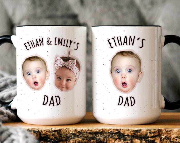 Custom Baby Face Mug, Father's day mug, Grandpa Coffee Mug, Personalized photo cup, Personalized Photo Mug For Dad/ Grandpa, Grandpa gift