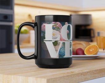 LOVE Mug, 15oz -  Valentine's Day Gift, Romantic Present, Anniversary Mug