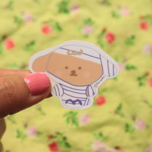 Vinylsticker mummie kostuum halloween, schattige sticker, hond, niet zo eng, herfst, herfst, evenement, festival, kawaii, cosplay, hond, Charu de hond