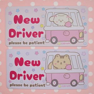 New Driver Car Magnets, Student Driver, Anxious Driver, Car Accessory, Animals, Car Magnet Cute, New Driver Gift, Magnet Bumper