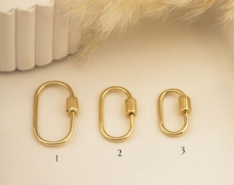 May include: Three gold oval-shaped clasps with a cylindrical bar in the center. The clasps are labeled 1, 2, and 3.