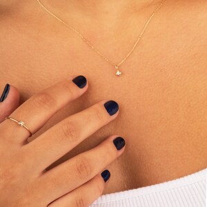 14K Solid Gold Jewelry Set: Fatima Hand Necklace, Ring & Earrings image 3