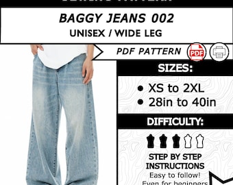 Phat Pants Wide Leg Rave Pants - Oversized Skater Baggy Jeans