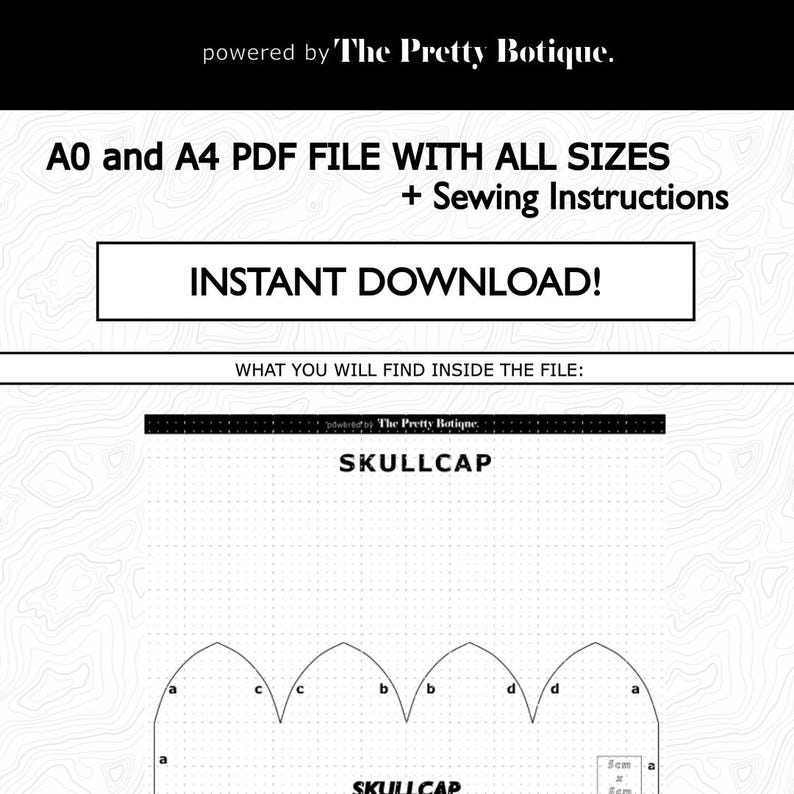 Skullcap Sewing Pattern PDF | Minimal Beanie Hat Pattern | Stretch ...