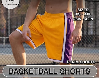 Basketball Shorts Sewing Pattern Unisex | Color Block Sport Shorts PDF | A0 & A4 Printable | Sizes XS–4XL