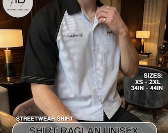 Raglan Shirt Sewing Pattern Unisex | Oversized Color Block Top PDF | A0 & A4 Printable | Sizes XS–2XL