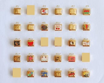 Italian Bracelet, Custom Gold Italy Charms, Personalized Italian Bracelet, Italian Charms