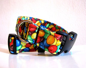 SALE - Colorful Candies Dog Collar - Size M