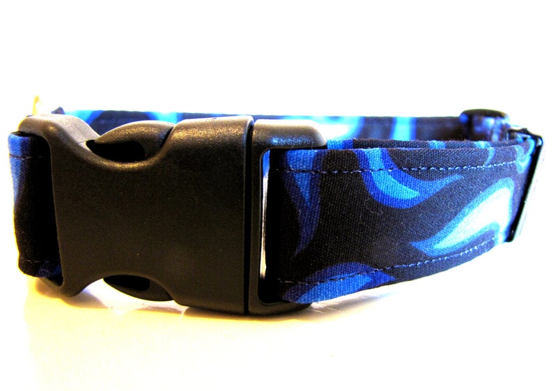 Blue Fire Dog Collar and Leash Set SALE Size M