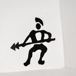 Hawaiian Warrior Petroglyph Precision Die Cut Vinyl Car Window Decal Sticker