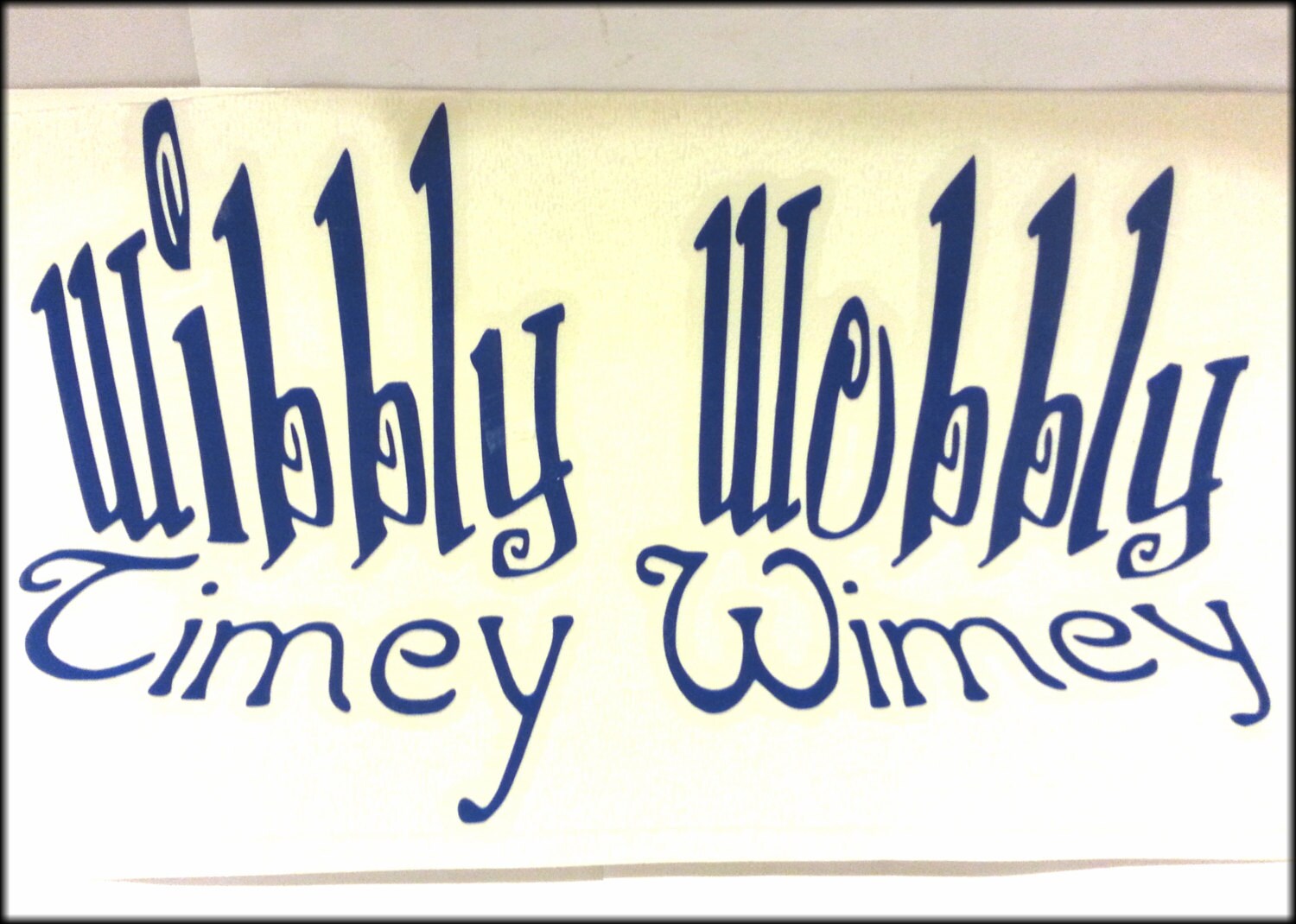 Wibbly Wobbly Timey Wimey Precision Cut Vinyl Car Window Decal for Doctor Who Fans