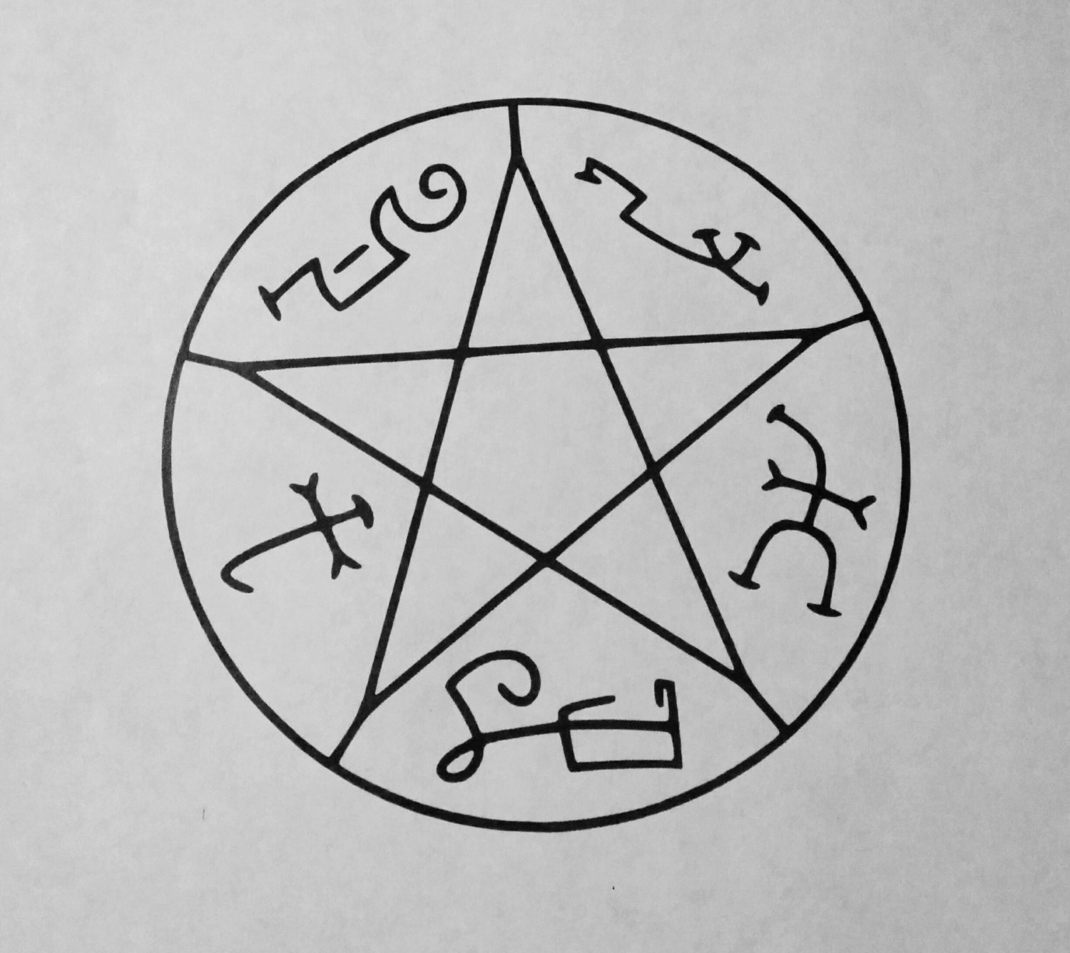 Supernatural Inspired Devil's Trap Precision Cut Vinyl Car Window Decal Sticker for fans of the TV show Devils Trap Sigil Symbol