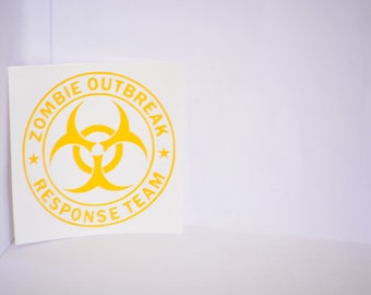 SALE - Zombie Outbreak Response Team Precision Cut Vinyl Car Window Decal Sticker