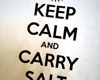 Supernatural Inspired Keep Calm and Carry Salt Precision Die Cut Vinyl Car Window Decal Sticker for fans of the TV show