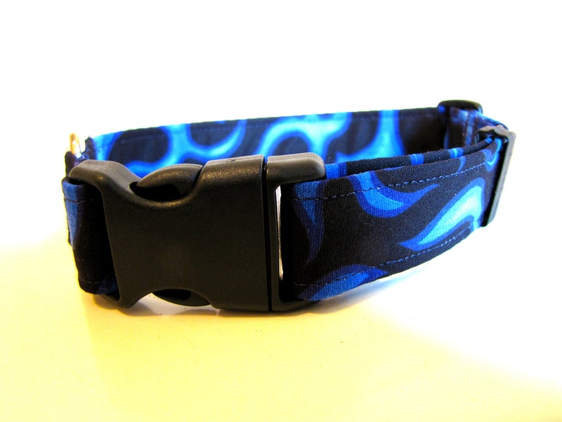 Blue Fire Dog Collar and Leash Set SALE Size M
