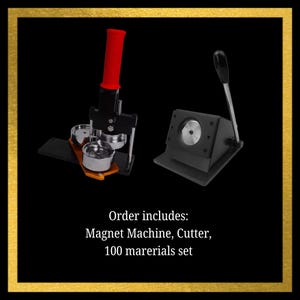 Pro Button Badge 58 mm Kit de démarrage pour machine avec 100 jeux de matériaux | Kit de démarrage Maker | Coupe-machine 5 en 1 Button |