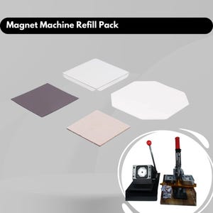 Recharge | Jeux de matériaux pour machine à aimants – 1 000 /100 jeux | Aimants pour réfrigérateur, fournitures pour machines | Lot de recharges en vrac de haute qualité pour pièces d&#39;aimants pour boutons