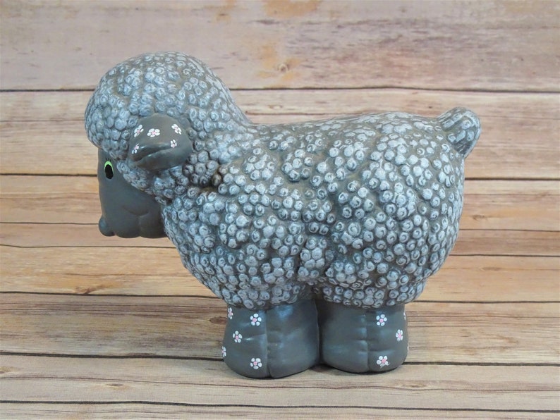 Hand Painted Ceramic Black Sheep