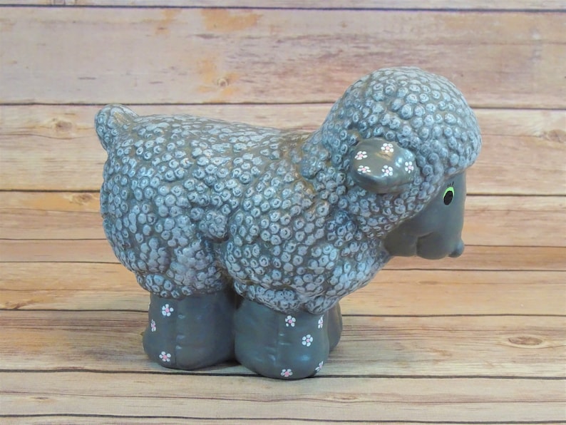 Hand Painted Ceramic Black Sheep