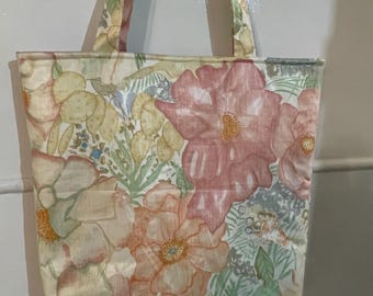 Vintage 1979 Designers Guild Floral fabric  - handmade  tote shopping bag