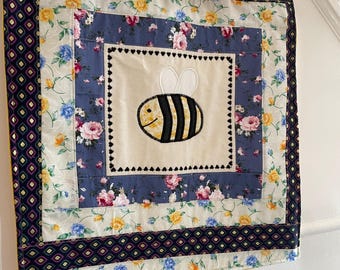 Handmade (One Of A Kind) Bumble Bee design Patchwork Applique Cushion Cover