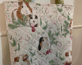Guinea Pigs quilted tote bag