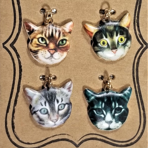 C-128; Four Photo Realistic Colorful Kitty Faces