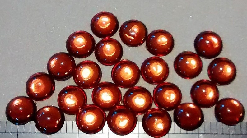 E-140: Iridescent Amber Acrylic Cabochons image 1