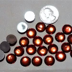 E-140: Iridescent Amber Acrylic Cabochons image 3