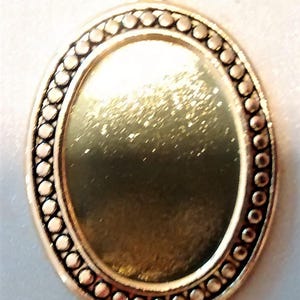 BF-219: Gold Cabochon Mounting 25 x 18mm image 1